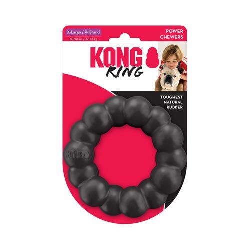 Kong Extreme Ring XL, Hundespielzeug, Durchmesser 13 cm, schwarz
