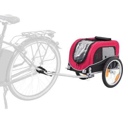 Trixie Fahrrad-Anhnger S 53x60x60/117 cm schwarz/rot