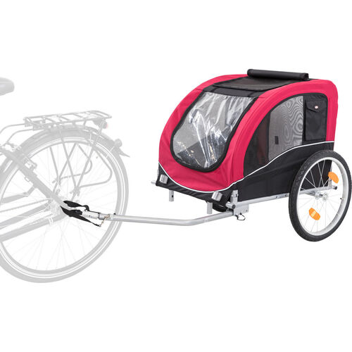 Trixie Fahrrad-Anhnger L 75x86x80/145 cm schwarz/rot