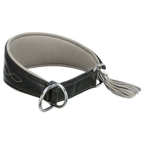 Trixie Active Comfort Halsband fr Windhunde Leder S-M 33-42cm/60mm schwarz