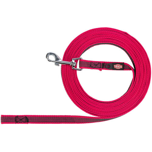 Trixe Schleppleine gummiert S-M 15m/15mm fuchsia