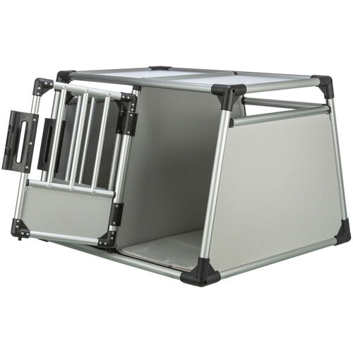 Trixie Transportbox doppelt Aluminium M-L 93x64x88cm silber/grau Bild 2