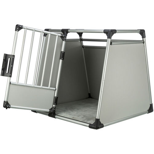 Trixie Transportbox Aluminium XL 94x87x93cm hellgrau/silber Bild 2