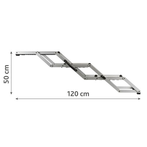 Trixie 3-stufige Falt-Treppe Aluminium/TPR Breite 37cm / Hhe bis zu 57cm Bild 2