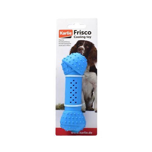Karlie Frisco Cooling Toy Gummiknochen in blau 14cm Hundespielzeug