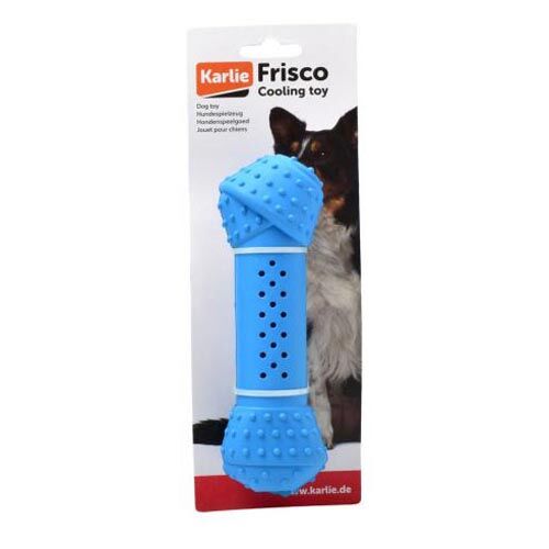 Karlie Frisco Cooling Toy Gummiknochen in blau 18cm Hundespielzeug