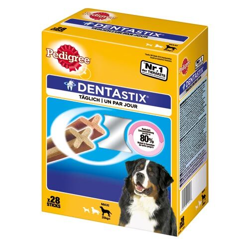 Pedigree Snack DentaStix Multipack Maxi für Hunde 25kg+ 28 Stück 1,08kg
