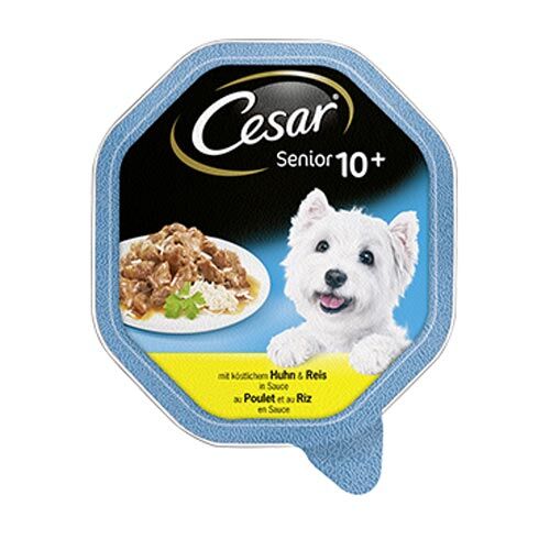 Cesar Senior 10+ Nassfutter 150g, Huhn &amp; Reis in Sauce Hundefutter