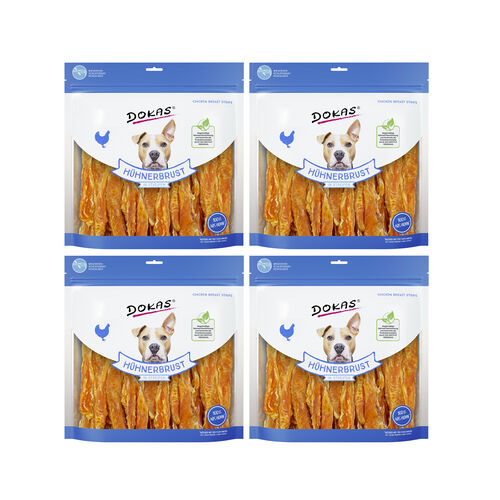 Dokas Dog Snack Hhnerbrust in Streifen 4x900g