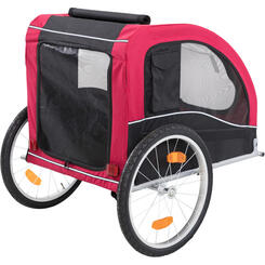 Trixie Fahrrad-Anhnger L 75x86x80/145 cm schwarz/rot Bild 2