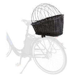 Trixie Fahrradkorb mit Gitter fr Gepcktrger Weide/Metall 35x49x55cm schwarz