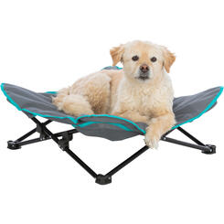 Trixie Camping-Bett fr Hunde 88x32x88 cm bis zu 35kg dunkelgrau/petrol