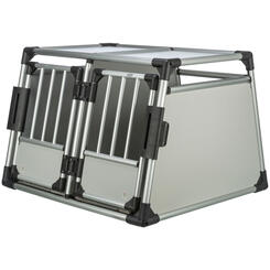 Trixie Transportbox doppelt Aluminium M-L 93x64x88cm silber/grau