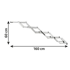 Trixie 4-stufige Falt-Treppe Aluminium/TPR Breite 3cm / Hhe bist zu 70cm Bild 2