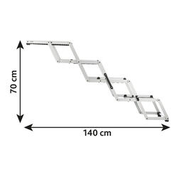 Trixie 4-stufige Falt-Treppe Aluminium/TPR Breite 3cm / Hhe bist zu 70cm Bild 3