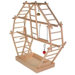 Trixie: Leiterspielplatz aus Holz fr Sittiche  44x44x16 cm
